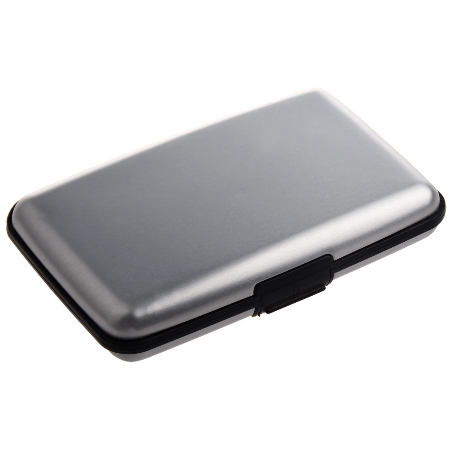 Алюминиевый металлический кошелек чехол с отделениями для кредитных карт, один размер в серебре