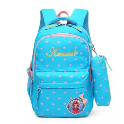 Детская школьная рюкзаки для девочек принцесса водонепроницаемый ранец дети школьный ранец сумка Mochila Escolar печати рюкзак