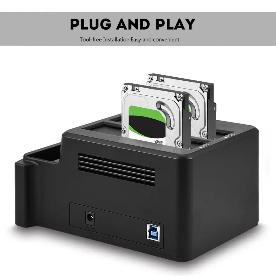 OIMASTER US Plug EB 1047U3 5 Гбит/с USB 3 0 для SATA Dual Bay 2 дюйма/3 дюйма HDD SSD док станция жесткого