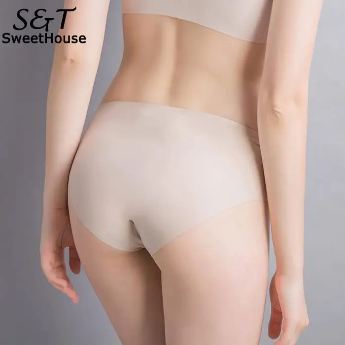 

FANALA Sexy Lingerie Women Underwear Breathable Smooth Panty Elastic Solid Low Waist Briefs Casual Nude, Black All Years Slim