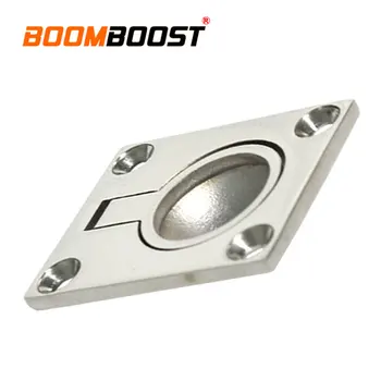 

1Pc Boat Marine Pull/Lift Ring Handle Flush Ring Easy to Install Handle Stainless Steel Flush Hatch Locker Silver Cabinet