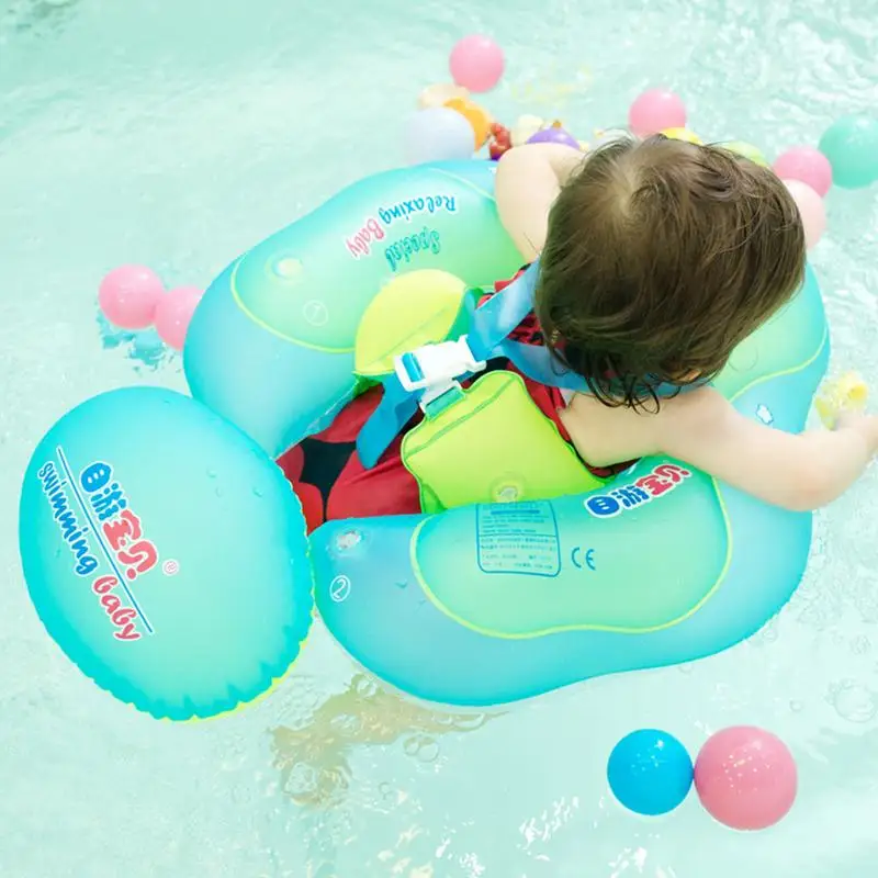 

Baby Swimming Ring Kids Swimming Pool Accessories Circle Bathing Inflatable Double Raft Ring with Pump for 2-4 Year Old Children