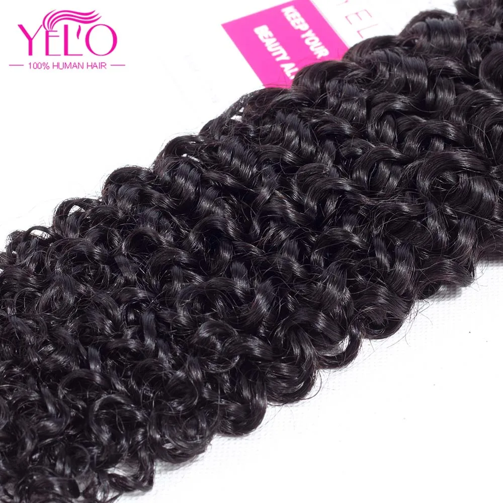 Yelo Brazilian Hair Bundles 100% Human Hair Non Remy Kinky Curly Wave Bundles Natural Color Hair Extension Free Shipping 1PCS Yelo Brazilian Hair Bundles 100% Human Hair Non Remy Kinky Curly Wave Bundles Natural Color Hair Extension Free Shipping 1PCS