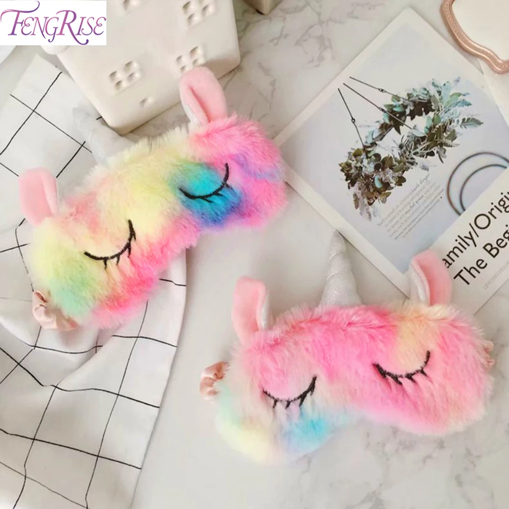 

FENGRISE Unicorn Sleeping Eye Mask Unicorn Horn Gifts Rainbow Unicorn Birthday Party Decor Birthday Gift Baby Shower Kids Favors