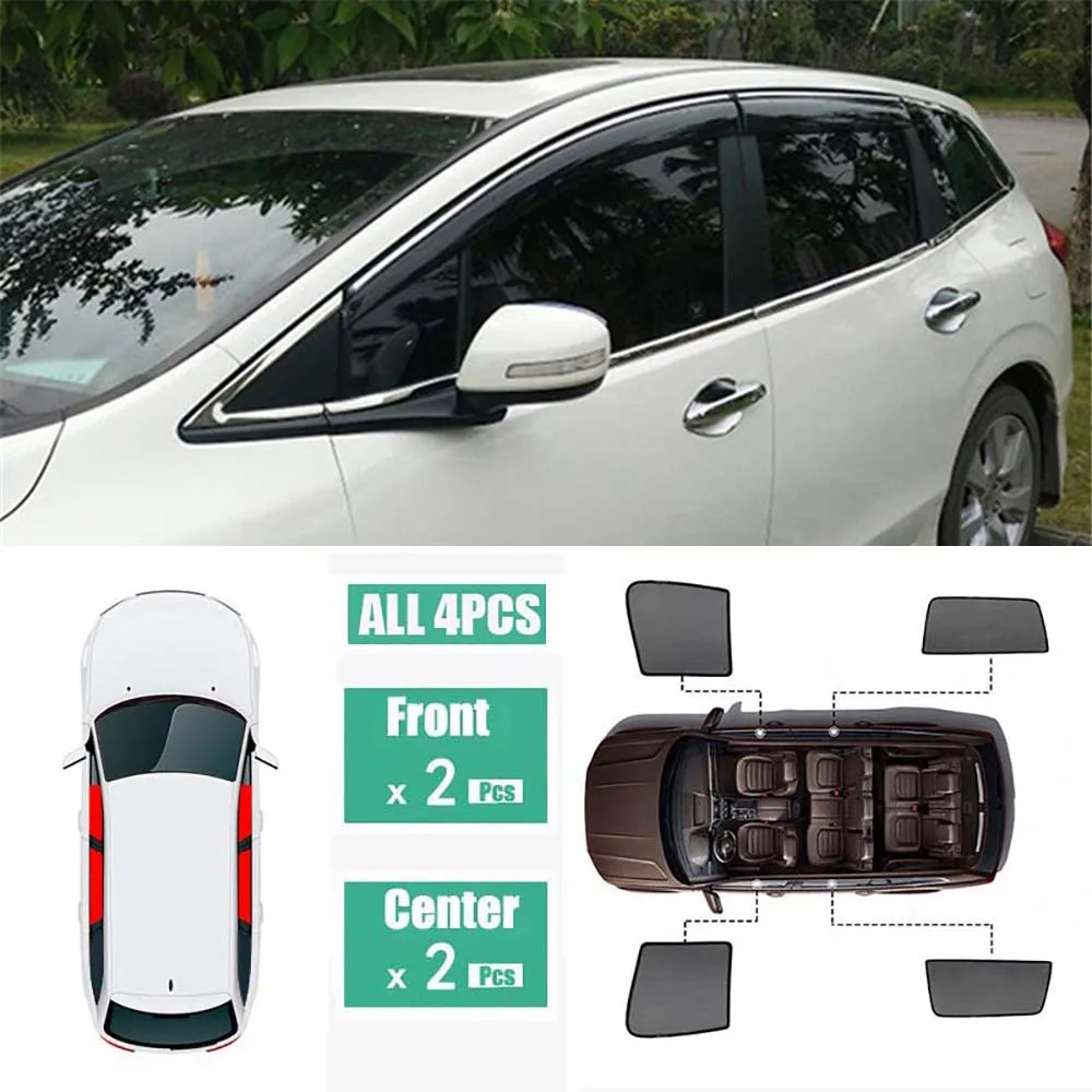 

Side Windows Magnetic Sun Shade UV Protection Ray Blocking Mesh Visor Fit For Honda Jade 2013-2018