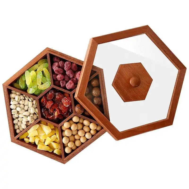 Деревянная коробка конфет сухофрукты закуски Настольный ящик из твердой древесины сахара Свадебная подарочная коробка