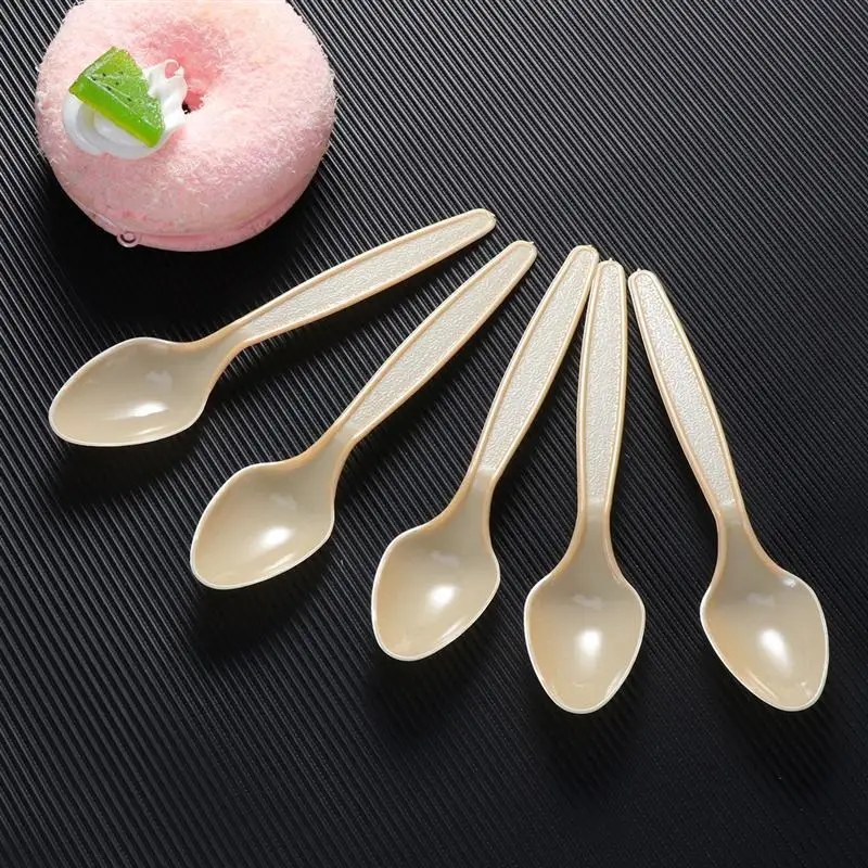 Plastic Caviar Utensil Sets 60pcs Disposable Utensil Sets Utensils Transparent Food Grade PP Cutlery Caviar