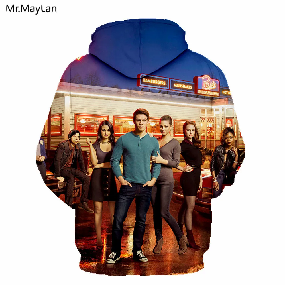 Хипстерская куртка с 3D принтом TV Riverdale женские/мужские пуловеры уличная одежда