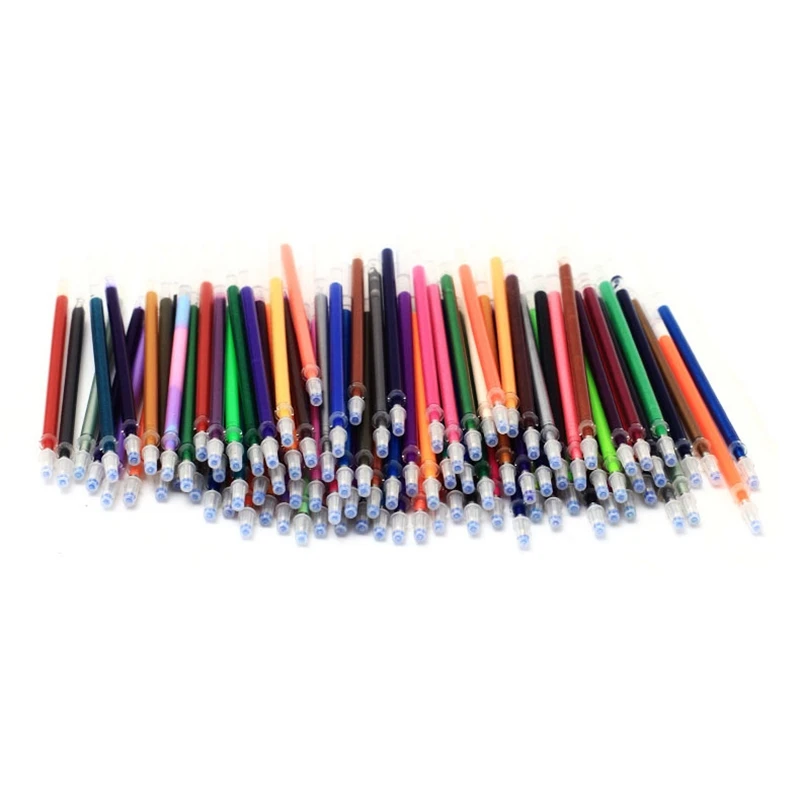 

100 Pcs/pack New Colors Gel Ink Pen refills graffiti school office supplies Cartoon painting sketch color gel pen ink
