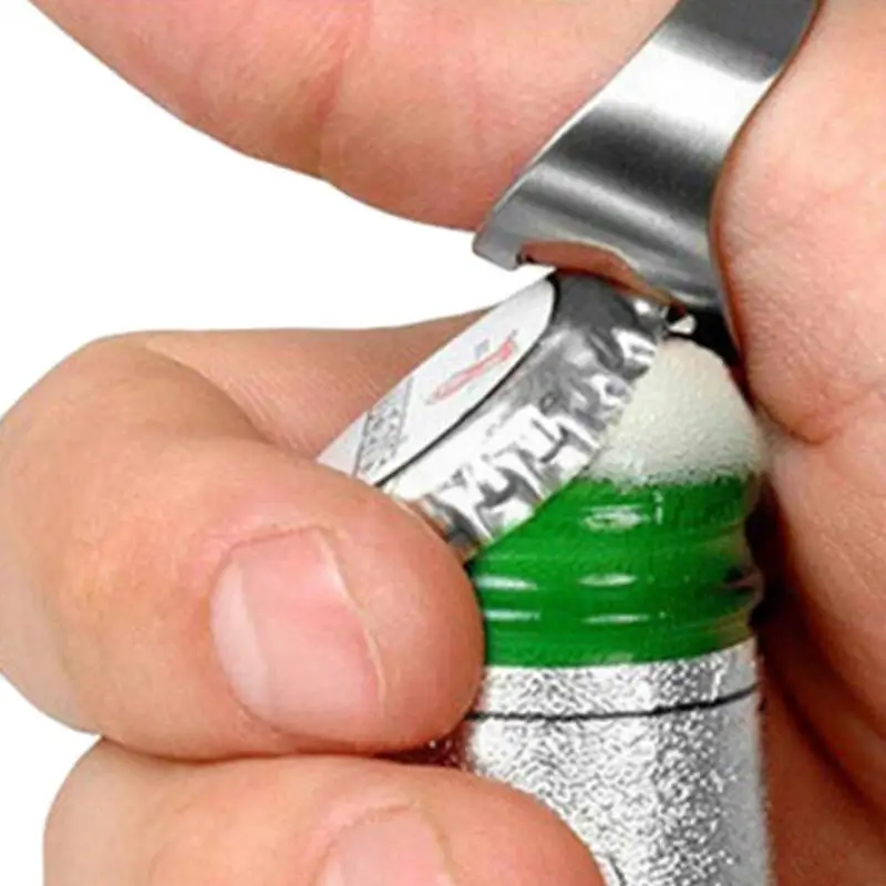 

Creative Retro Metal Portable Beer Bottle Opener Ring Bar Hangings Keychain Key Ring For Wedding Party Kitchen Accessories