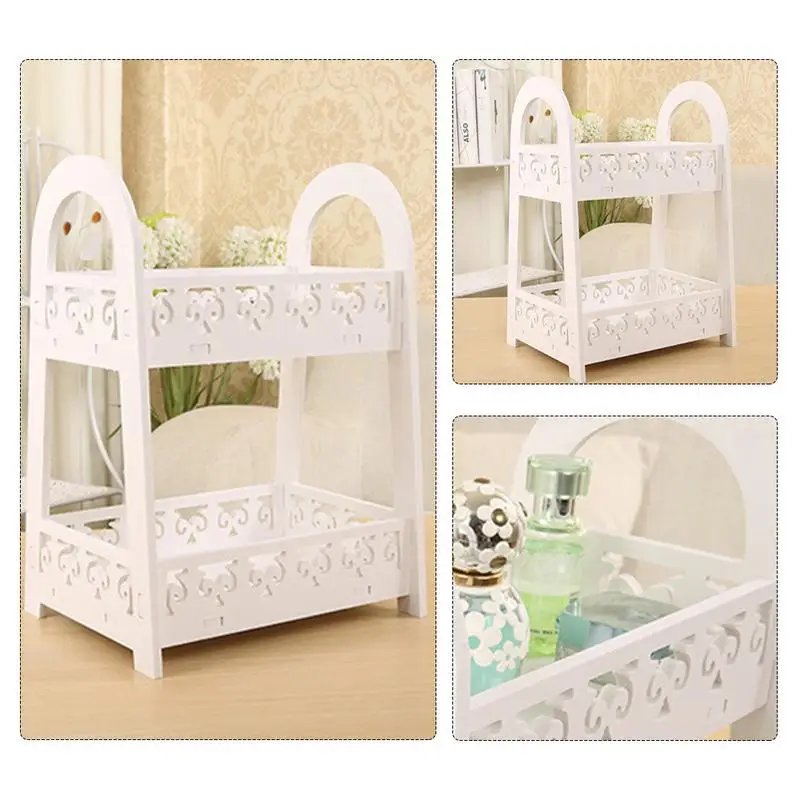 

Bathroom 2 Layers Shelf Organizer Waterproof Multifunctional Large Capacity Shelf For Shampoo Cosmetics Bathroom Accessories
