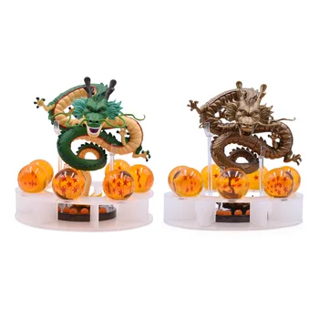 

2 Styles Anime Dragon Ball Z Action Figure Shenron Shenlong With 7 pcs 3.5 cm Dragonball PVC Model Doll groot Hot Toys 15 cm