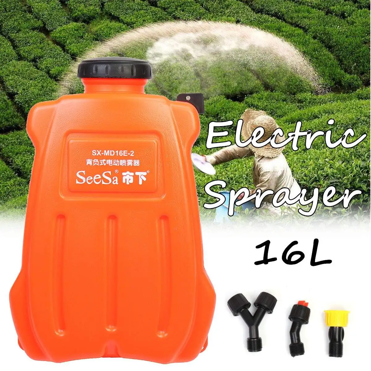 

16L Backpack Electric Sprayer Rechargeable Sprayer Agricultural Pesticide High Pressure Charge Dispenser Garden Equipment PP