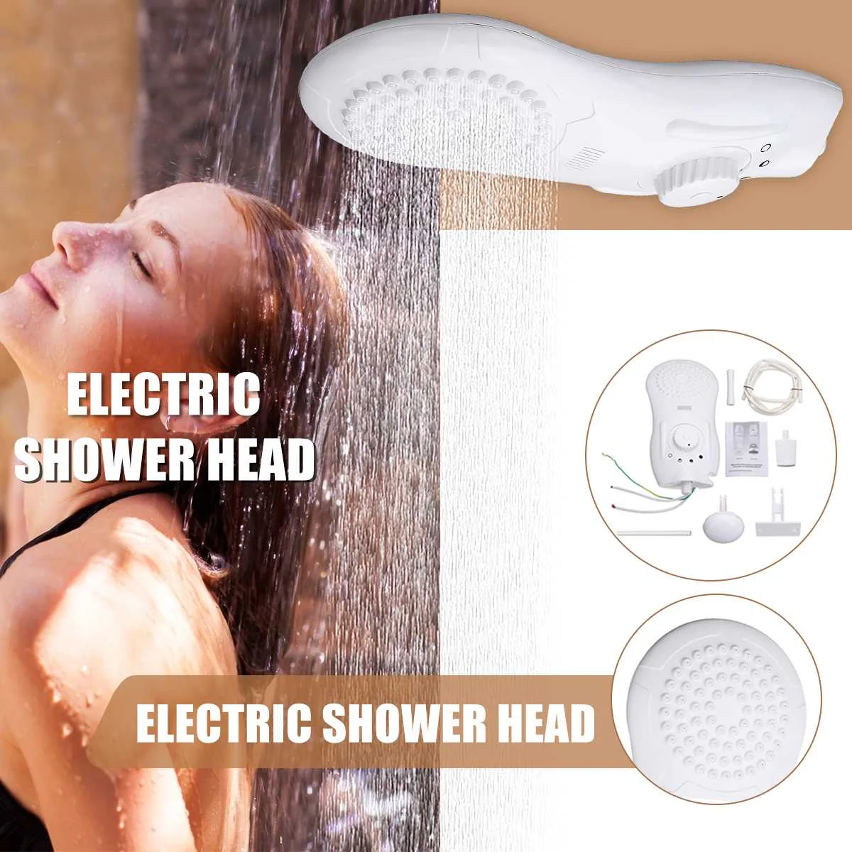 6500W Electric Heaters With Shower Head Instant Water 110V/220V Non