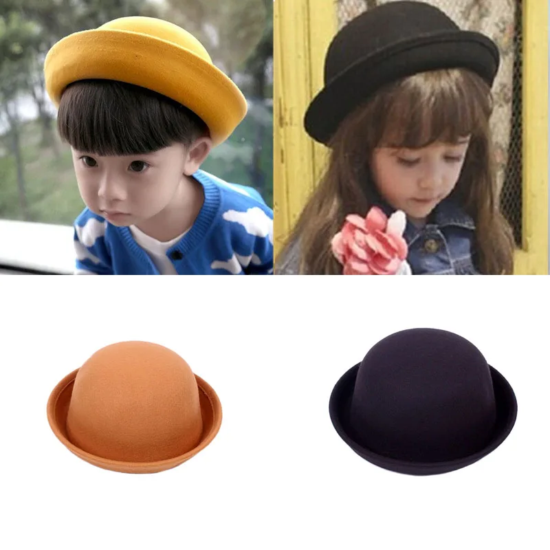 

BalleenShiny Retro British Style Hat For Baby Soft Kids Wool Solid Color Cap Boys&Girls Royal Hat Headwear Accessories