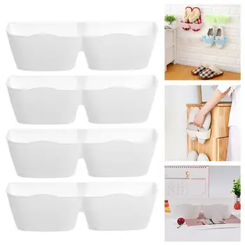 

4Pcs Creative Three-dimensional Wall Mounted Hanging Shoe Rack with Paste DIY Combination Shoe Storage Rack for Bathroom Home