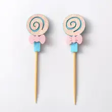 Инструменты для украшения торта, топпер для торта, дизайн леденцов, 10 шт., розовые красные Креативные украшения для кексов Декор ко дню рождения торт из леденцов