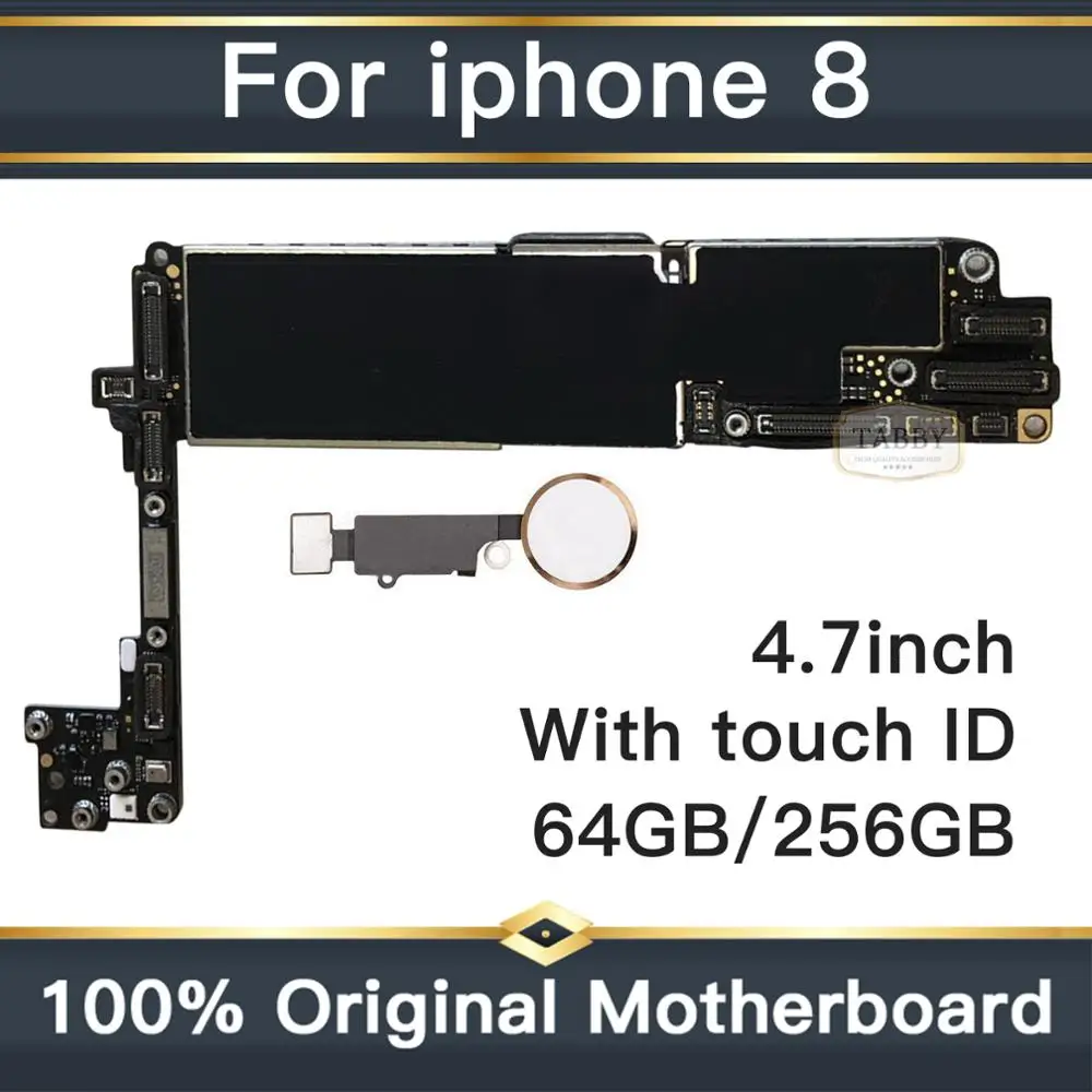 Разблокированная материнская плата для iPhone 8, оригинальная материнская плата для iPhone 8 с сенсорным ID, Чистая ID с полным чипом