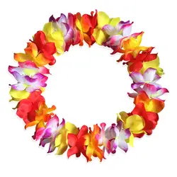 Цепочки и ожерелья 1 шт. цветок шейным леев много вечерние свадебные Гавайский венок Fun Горячая