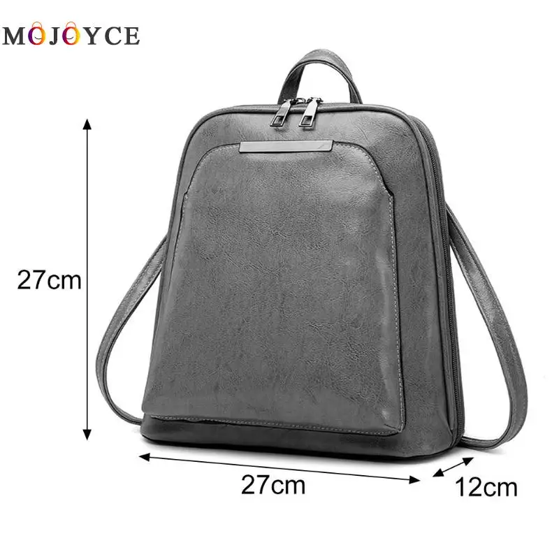 Vintage Oil Wax Leather Backpack Women Travel Satchel Casual Shoulder School Bagpack Female Back pack Vintage Oil Wax Leather Backpack Women Travel Satchel Casual Shoulder School Bagpack Female Back pack