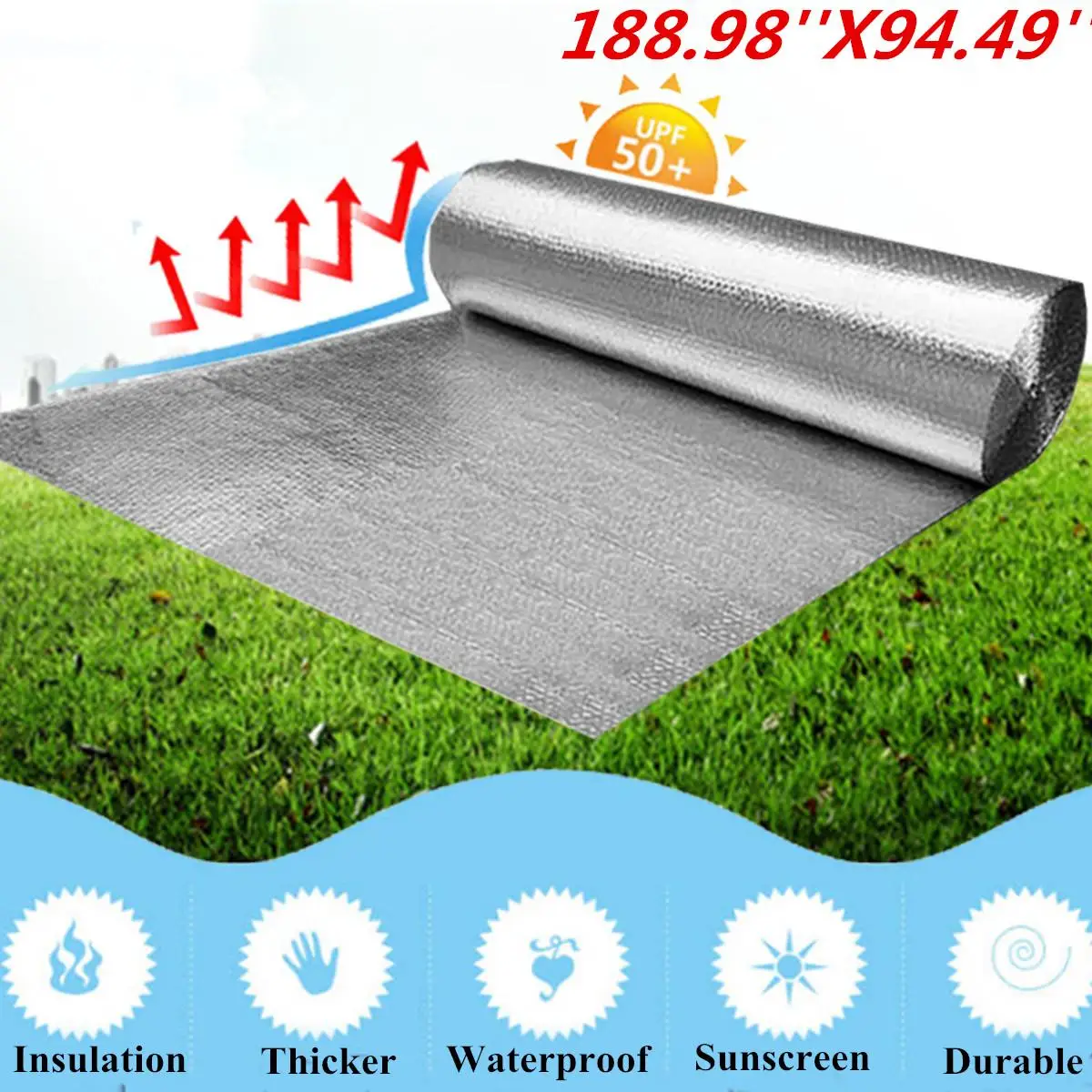 

16 Panel 2 Car Garage Door Insulation Kit Radiant Barrier Double Face Insulation Material For Roof And Sun Room