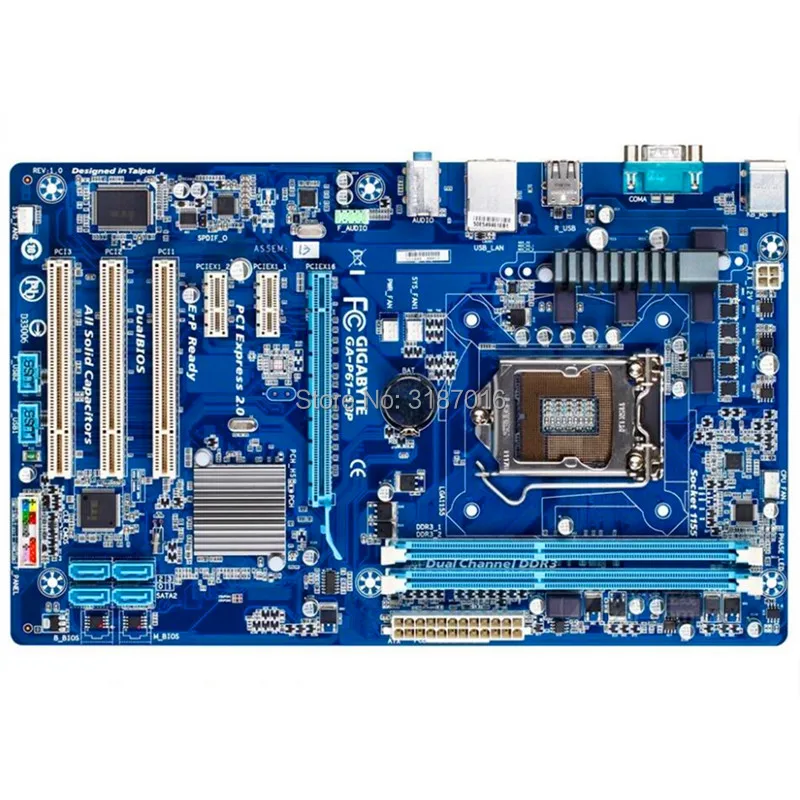 

For Gigabyte GA-P61-S3P Original Used Desktop Motherboard P61-S3P H61 Socket LGA 1155 DDR3 ATX On Sale