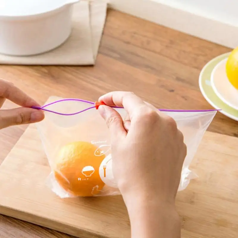 حقيبة التخزين 10 PCS التخزين سستة حقيبة الطازجة الغذاء وجبة خفيفة كليب قبضة القهوة البلاستيك واضح زيبلوك Reclosable الملابس السفر التخييم