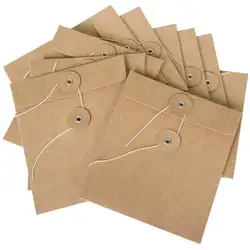 10 упаковочных картонных конвертов, изготовленных из коричневого кардштока, также доступны в качестве сумки для Cd-дисков