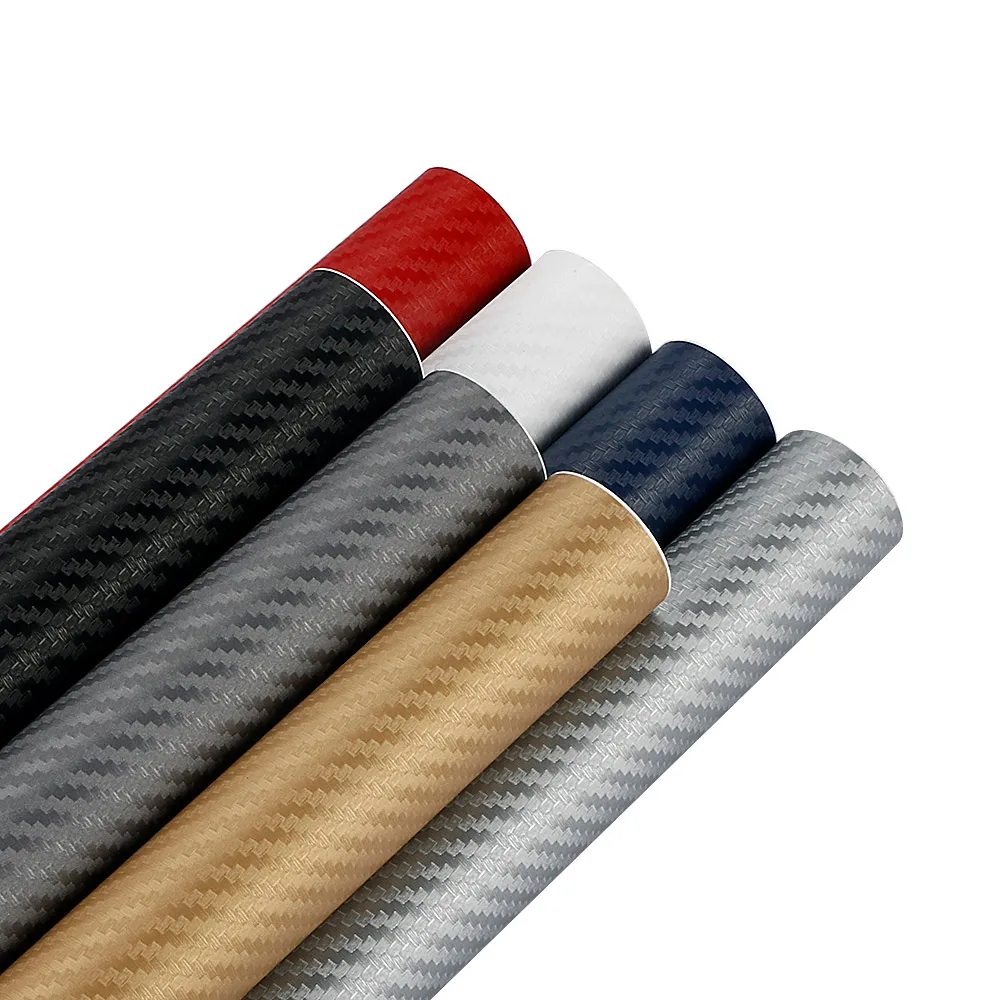 

50cmx127cm Car Protector Film Sticker 3D Carbon Fiber Vinyl Car Wrap Sheet Roll Film Decals Motorcycle Car Exterior Accessories