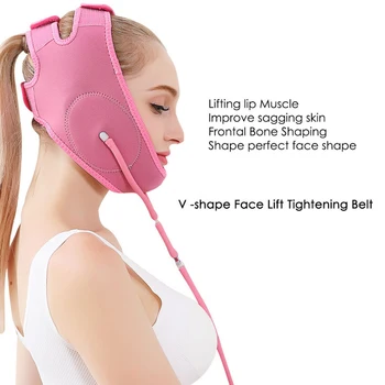

Chin Reducer Air Press Lift Up Belt Face-Lift Mask Massager V-Line Cheek Chin Slimming Belt Face Shaper For Weight Loss Health