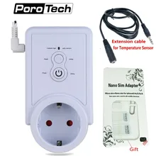 GSM розетка с удлинителем/датчик температуры русский английский SMS Пульт дистанционного управления умный настенный выключатель розетка