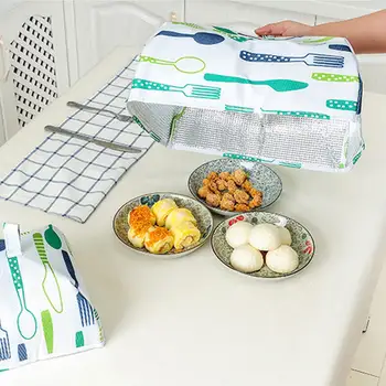 

Foldable Aluminum Foil Food Cover Umbrella Picnic BBQ Party Anti Mosquito Fly Resistant Net Tent For Kitchen Lunch Dinner Table