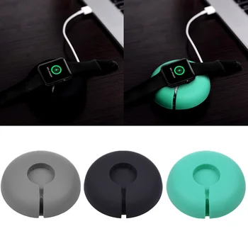 

Gosear For iWatch Silicone Charger Stand Holder Charging Dock Cable Winder Management for Apple Watch i Wach iWach Series 1 2 3