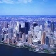 Воздушный Нижний Манхэттен NYC Нью Йорк штат США плакат печать (18x6)|Таблички и