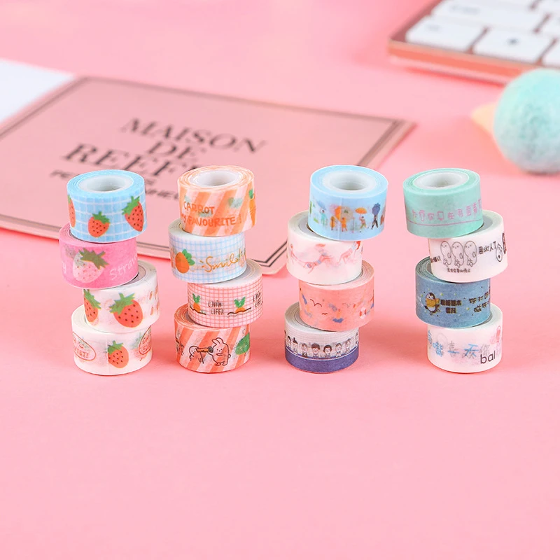 

4Pcs Kawaii Carrot Washi Tape Cute Masking Tape Strawberry Decorative Adhesive Tape For Kid DIY Scrapbooking Diary Photos Albums