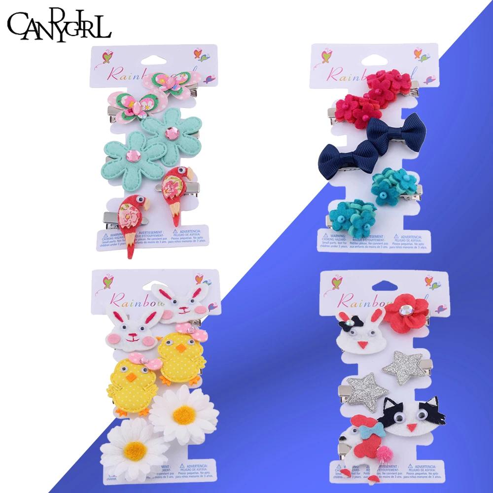 

1set Bows Clips Hairpins Little Bird Headwear Girls Kid Parrot Headdress Flower Headgear Hair Accessories Headbands Styling Tool