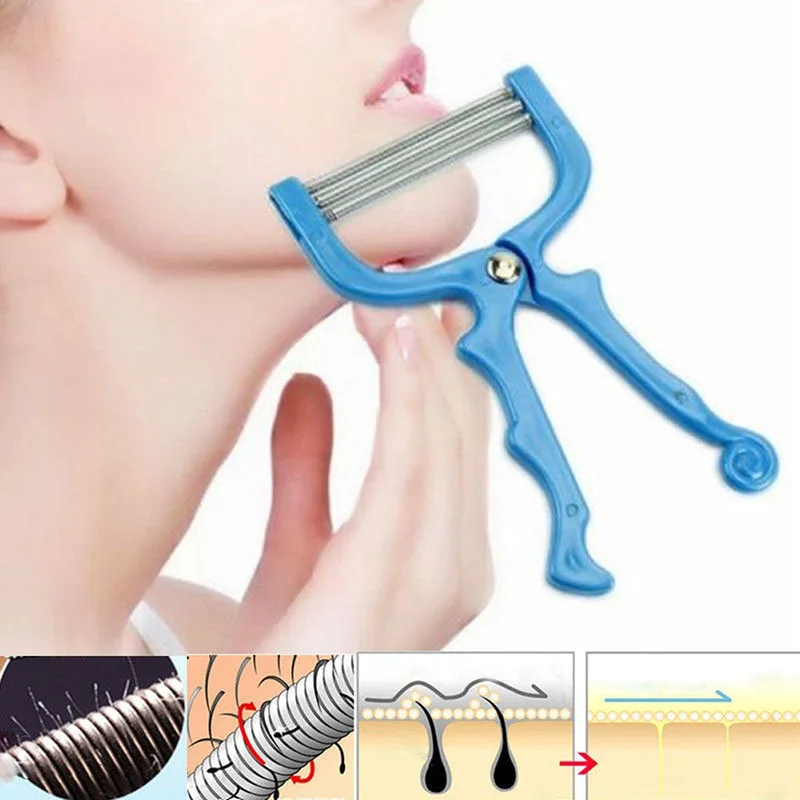 

NEW-Safe Handheld Face Facial Hair Removal Threading Beauty Epilator Epi Roller Tool