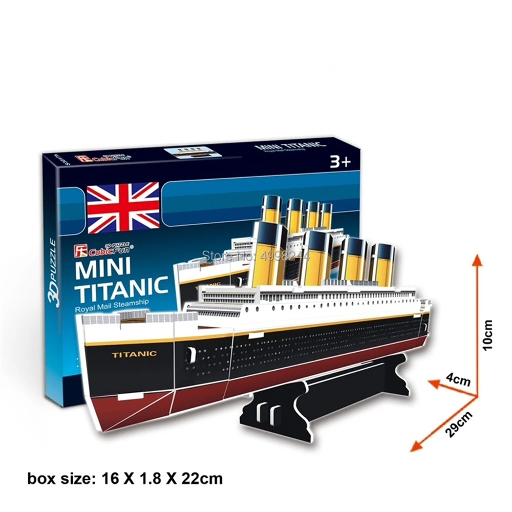

Cubicfun S3017H 30pcs Titanic Royal Mail Steamship Ship DIY 3D Paper Puzzle Model