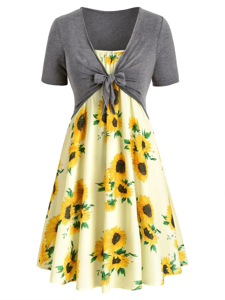 summer sunflower dress