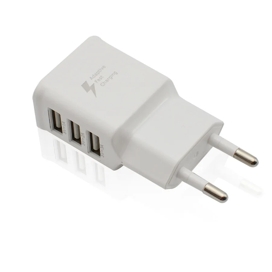 5V 2A EU US Plug 3 порта USB универсальный мобильный телефон зарядное устройство