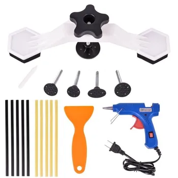 

Car Body Dent Repair Kit Dent Puller Tool +10Pcs Hot Melt Glue Gun Glue Sticks Car Paint Dent Repair Tools Pulling Bridge