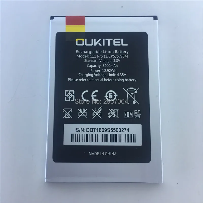 

Mobile phone battery for OUKITEL C11 Pro battery 3400mAh High capacity 5.5inch MTK6739 3+16G for OUKITEL Mobile Accessories