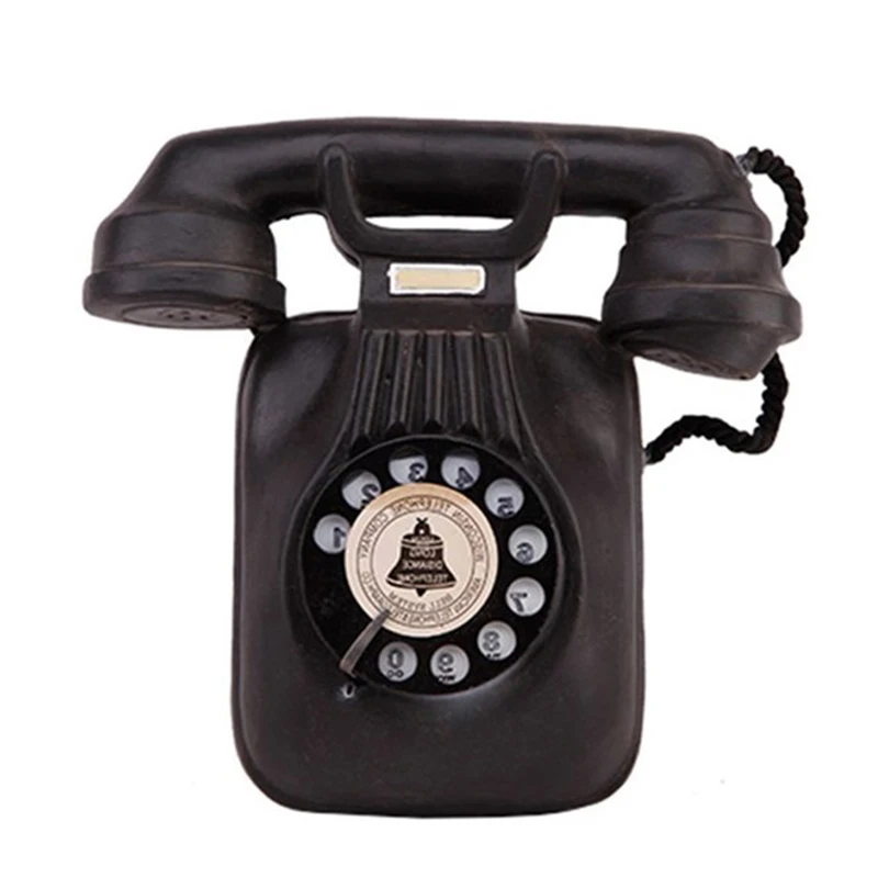 Винтаж телефонная модель настенный ретро ностальгические ремесла домашний телефон миниатюрные фигурки