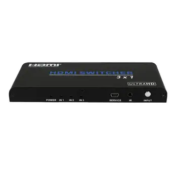 

4K 60Hz HDMI Switch 3-in-1 Output HDMI Switcher Support Infrared Remote Control HDMI2.0 HDCP 2.2 UHD HDR Full HD 3D