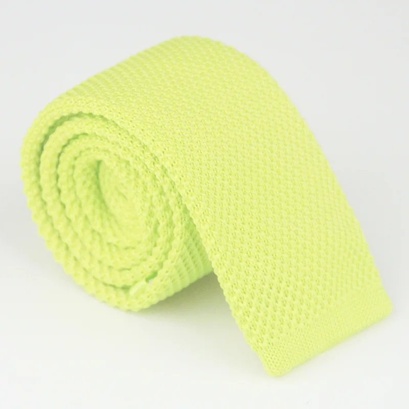 Новая плоская головка 5 см однотонная Вязаная Шерстяная Повседневная модная узкая версия галстук фабричная точка модная повседневная