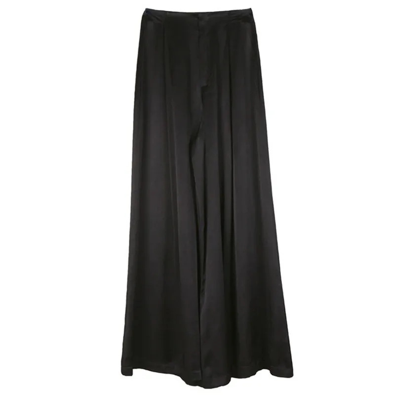 TWOTWINSTYLE Летние черные широкие брюки для женщин с высокой талией на молнии Большой размер Брюки Женская модная одежда корейская