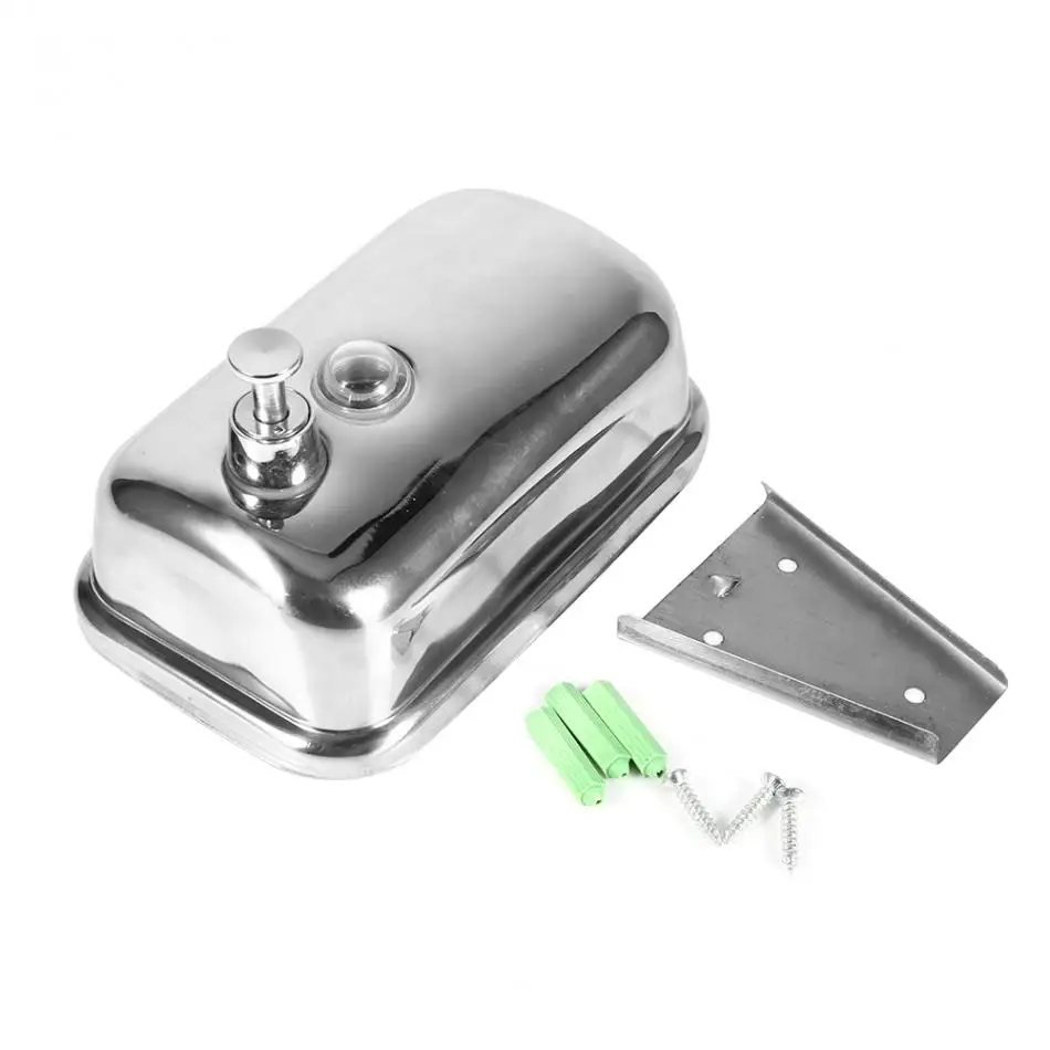

500ml Stainless Steel Liquid Soap Dispenser Shower Shampoo Box Liquid Soap Lotion Container Wall Mount Bathroom Accessories