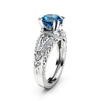 

14K Rose Gold Close Diamond Insert Rings for Women Flowers Gemstone Sapphire Zircon Jewelry Wedding Fine Diamante Rings Amethyst
