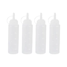 Мягкий пластмассовый флакон, натуральный прозрачные пластиковые бутылки с крышкой, измерение для перевязок, масла, барбекю, кухни, жидкостей и искусства