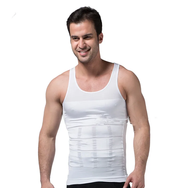 

Men Chest Compression Corset Body Shaper Slimming Vest to Hide Gynecomastia Moobs Workout Tank Tops Undershirts Male Shapewear